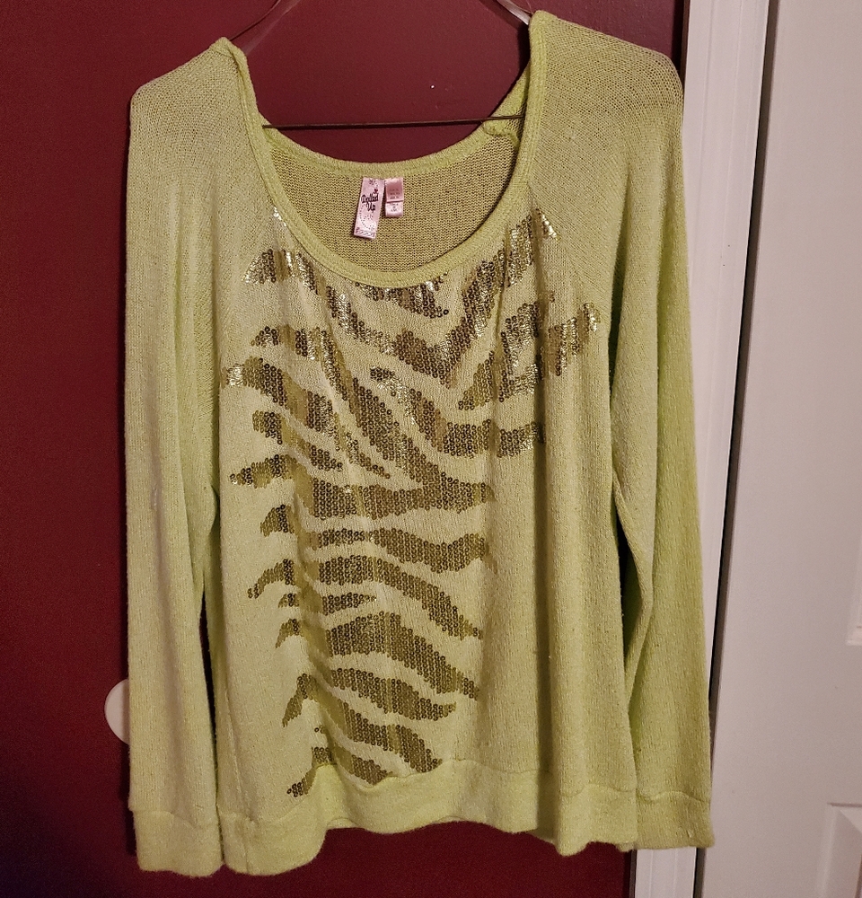Lime green long sleeve sweater